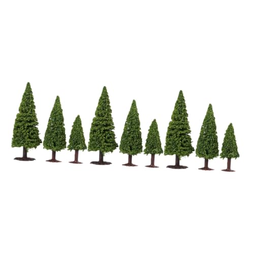 Housoutil 9 Stück Mikro Landschaftsbaum Modelldekor Mini Landschaftsbäume Modellbäume Miniatur Baummodellierung Bonsai Baum Statue Figur Mini Baumfiguren Sandtisch Baum von Housoutil