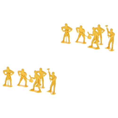 Housoutil 90 Stck Teiliges Miniatur Baustellenarbeiter Modellset mit Stehenden Spielfiguren und Werkzeugen Realistische Notfallreparatur Teams für Robustes Kunststoffspielzeug Kreativität von Housoutil