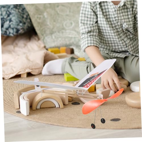 Housoutil DIY Foam Flugzeug Modellbausatz mit Gummibandantrieb Leichter und Langlebiger Segelflieger Fördert Kreativität und Bastelfähigkeiten als Partyflugzeugspielzeug für von Housoutil