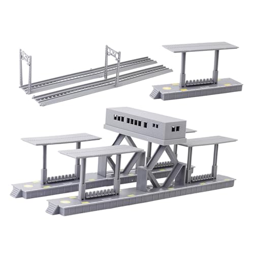 Housoutil DIY Sandtisch Zugmodell Bausatz mit Miniatur Bahnsteig Wartehalle Gleise und Strommasten Robustes Zubehör für Modellbahnanlagen und Schienenverkehr Dekoration Housoutil DIY Sandtisch Zugmodell Bausatz mit Miniatur Bahnsteig Wartehalle Gleise und Strommasten Robustes Zubehör für Modellbahnanlagen und Schienenverkehr Dekoration von Housoutil