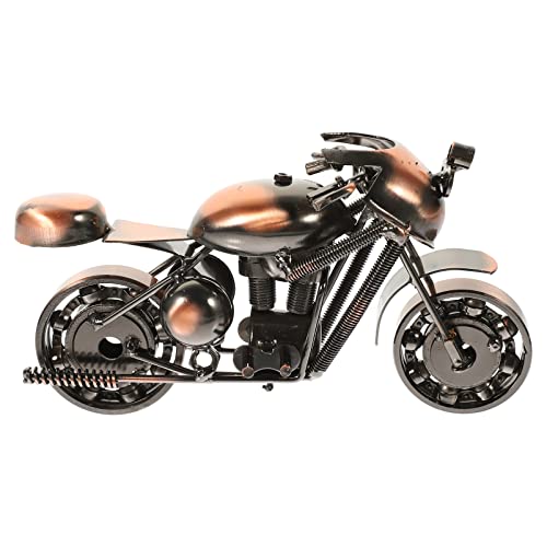 Housoutil Dekoratives Eisen-Motorradmodell, Vintage-Stil, Bronze, Motorrad für Wohnzimmer, Ornament für Motorrad-Enthusiasten, langlebig und künstlerisch Housoutil Dekoratives Eisen-Motorradmodell, Vintage-Stil, Bronze, Motorrad für Wohnzimmer, Ornament für Motorrad-Enthusiasten, langlebig und künstlerisch von Housoutil