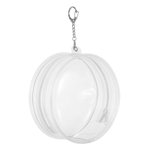 Housoutil Doll Pouch mit Schlüsselanhänger Transparente PVC Aufbewahrungstasche Vielseitige Tragbare Hülle für Plüschpuppen Kleine Spielzeuge und Sammlerstücke Modisches Reiseetui von Housoutil