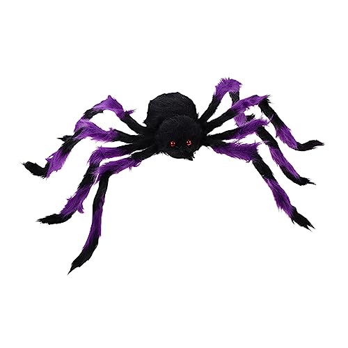 Housoutil Halloween Riesenspinne Deko Realistische Haarige Spinne für Gruselige Partys Indoor Outdoor Dekoration Lange Spinne für Halloween Szenen und Spinneneier Requisiten von Housoutil