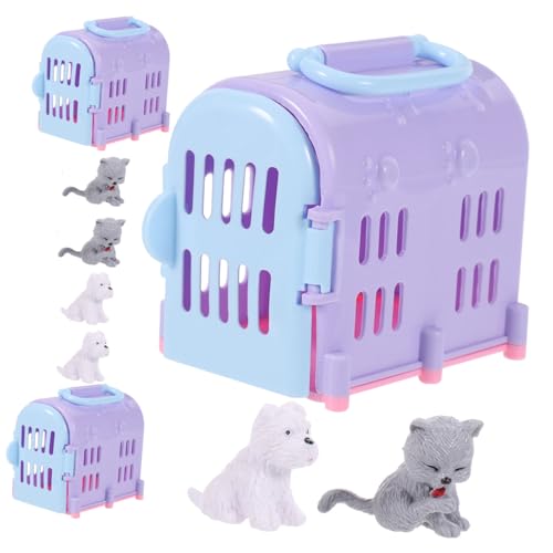 Housoutil Hundehütten-Spielzeug-Set 3 Sets Mit Dekorativen Mini-imitationen Für Jungen Und Mädchen Für Spielzimmer Heimdekoration Zufällige Farbe von Housoutil