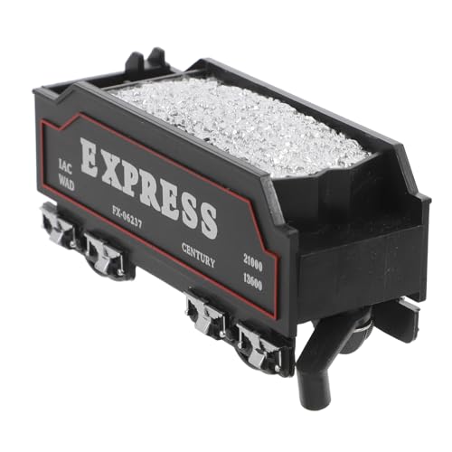 Housoutil Kohlebeladungs ​​-LKW -Modell Tumble-Zug Angetriebene Eisenbahndampflokomotive Magnetzüge Schienen Plarail Spielzeugeisenbahnen Mini -Simulation Dampfzug Plastik Schwarz von Housoutil
