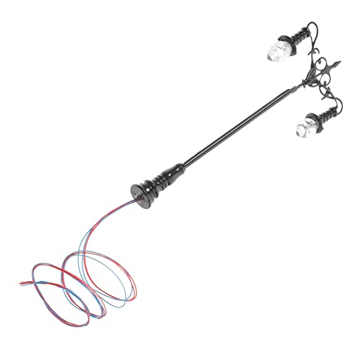 Housoutil Mikro Landschaftsgarten Maßstab Straßenlaterne Modell Gauge Lampen Mini Winzige Tisch Landschaft Beleuchtung Powered Häuser Modell Kits Strand Zug Modell Straßenlaterne Schwarz von Housoutil