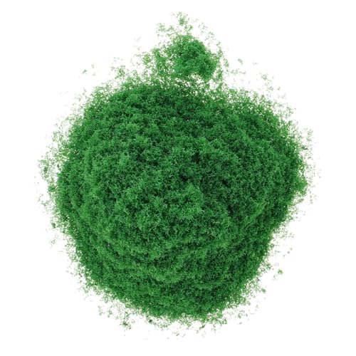 Housoutil Pulversandmodell Beflockungspulver Grasstreuung Kleid Baum Blume Gras Szenenlayout-Dekorstreuung Gras-Dressing-Streuung Zugmodell Gras DIY liefert Modellbaumaterialien Plastik Grün von Housoutil