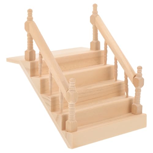 Housoutil Puppenhaustreppe, 1:12 Miniatur-Puppenhaus-Treppe Im Maßstab, Wooden Miniatur Treppe Für Feengarten Mini-Hausmöbel Mikro-Landschaftsdekorationen Housoutil Puppenhaustreppe, 1:12 Miniatur-Puppenhaus-Treppe Im Maßstab, Wooden Miniatur Treppe Für Feengarten Mini-Hausmöbel Mikro-Landschaftsdekorationen von Housoutil