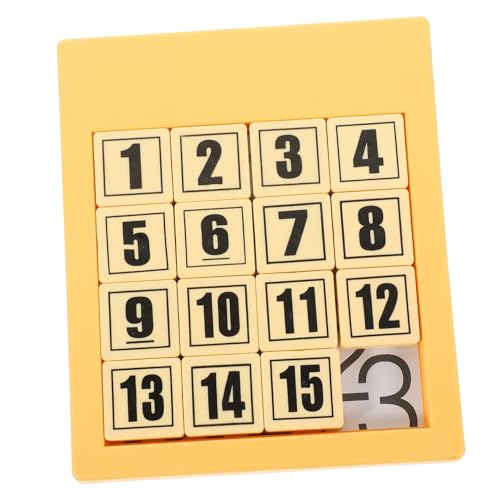 Housoutil Rutschendes Zahlenpuzzle Intelligentes Kognitiven Zahlenwahrnehmung für Geduldsspiel zur Entwicklung von Logischem und Gedächtnisfähigkeit Stufige Version Gelb Basisversion ohne Housoutil Rutschendes Zahlenpuzzle Intelligentes Kognitiven Zahlenwahrnehmung für Geduldsspiel zur Entwicklung von Logischem und Gedächtnisfähigkeit Stufige Version Gelb Basisversion ohne von Housoutil