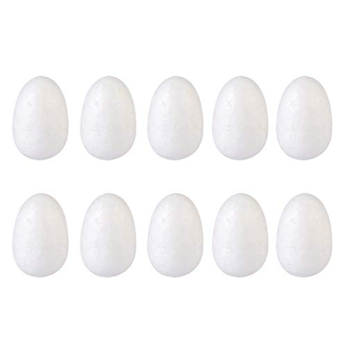 Housoutil Styropor Ostereier, 50 Stück Schaumstoffeier Zum Basteln, 3cm Ostereier aus Styropor zum Aufhängen für Bemalen Beschriften von Housoutil