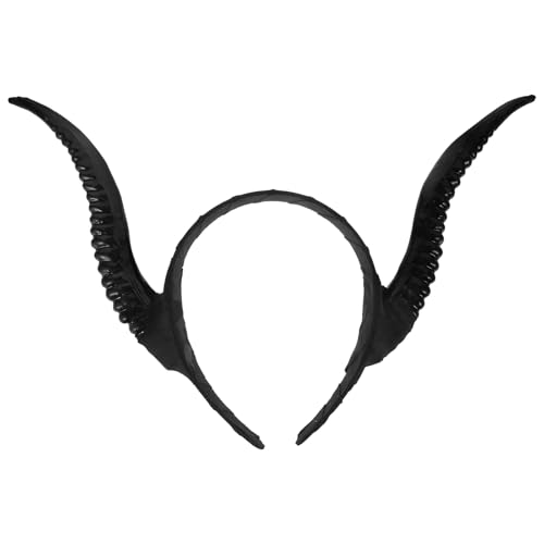 Housoutil Stirnband aus Teufelshorn Teufelshorn-Kopfschmuck Antilopen-Schaf-Horn-Reifen Elegante Blusen für Damen Haarschmuck Halloween-Kopfschmuck Gothic-Stirnband binden Housoutil Stirnband aus Teufelshorn Teufelshorn-Kopfschmuck Antilopen-Schaf-Horn-Reifen Elegante Blusen für Damen Haarschmuck Halloween-Kopfschmuck Gothic-Stirnband binden von Housoutil