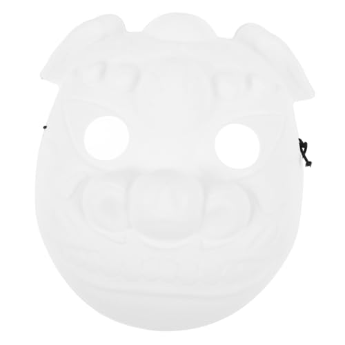 Housoutil Tierische Maske Schwein Halloween Jack Diy Pvc-masken Farbe Maske Cosplay-maske Party Leere Masken Leere Maskerademaske Zum Selbermachen Einfache Masken Zum Dekorieren Pvc Weiß von Housoutil