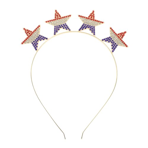 Housoutil Unabhängigkeitstag Sterne Haarreifen, Amerika-Flagge Sterne Haarreifen, 4. Juli Stirnband Für Unabhängigkeitstag Präsidententag von Housoutil