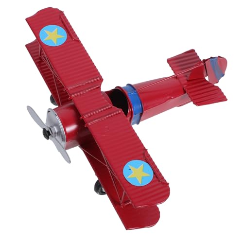Housoutil Vintage Flugzeug Modell Metall Dekoration Für Kinderzimmer Retro Design Hochwertiges Spielzeugflugzeug Detailgetreue Handwerkskunst Perfektes von Housoutil