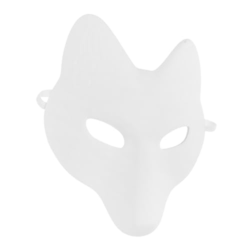 Housoutil Weiße Fuchsmaske aus PU und EVA DIY Bemalbare Party für Maskenball Halloween und Kostümparty Leichte Einstellbare Masquerade Accessoire für Erwachsene Housoutil Weiße Fuchsmaske aus PU und EVA DIY Bemalbare Party für Maskenball Halloween und Kostümparty Leichte Einstellbare Masquerade Accessoire für Erwachsene von Housoutil