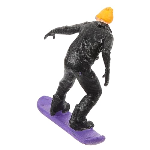 Housoutil Winzige Skifahrer Skifahrerfigur Landschaftsmodell des Menschen Winziges Skifahrer-figurenmodell Mini Menschlich Landschaft Skifahren Menschen Modell Falscher Mensch Harz von Housoutil