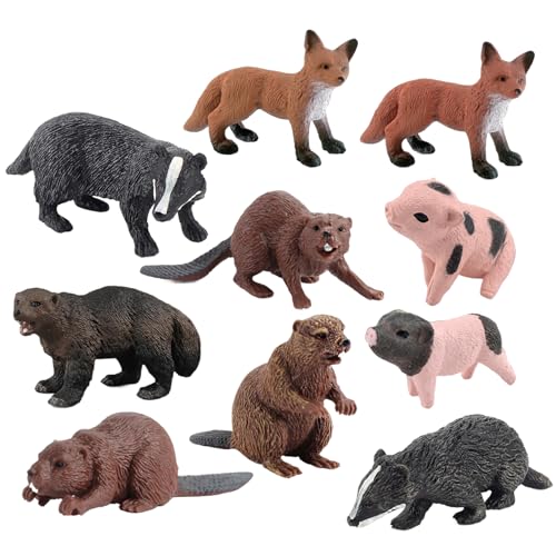 10-teiliges Tierspielzeug, realistische Tierfiguren, inklusive Dachs, Biber, Ameisenbär, Vielfraß, pädagogisches Lernspielzeug, Geburtstagsgeschenkset, Tierspielzeug für Kinder, Jungen und Mädche 10-teiliges Tierspielzeug, realistische Tierfiguren, inklusive Dachs, Biber, Ameisenbär, Vielfraß, pädagogisches Lernspielzeug, Geburtstagsgeschenkset, Tierspielzeug für Kinder, Jungen und Mädche von HoveeLuty