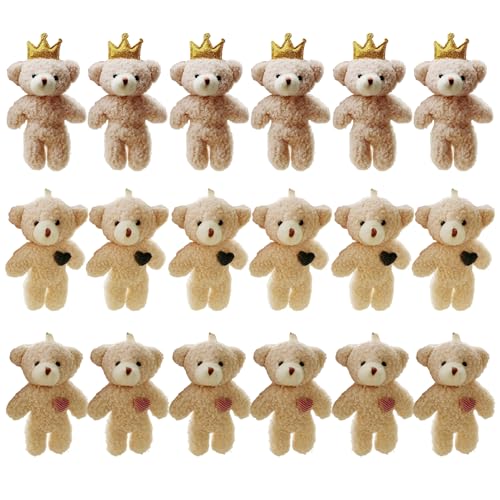18 Stück Mini-Plüschbären, 11, 9 cm, Mini-Bär, Spielzeug, kleine Bären, Puppe, große Menge, weicher kleiner Bär, Ornament, Plüschtiere für Schlüsselanhänger, Basteln, Partygeschenk, Teddybär-Ornam 18 Stück Mini-Plüschbären, 11, 9 cm, Mini-Bär, Spielzeug, kleine Bären, Puppe, große Menge, weicher kleiner Bär, Ornament, Plüschtiere für Schlüsselanhänger, Basteln, Partygeschenk, Teddybär-Ornam von HoveeLuty