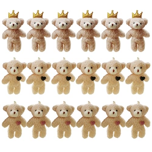 18 Stück Mini-Plüschbären, 11, 9 cm, Mini-Bärenspielzeug, kleine Bären, Puppen, große Mengen, weiche kleine Bären-Ornamente, Plüschtiere für Schlüsselanhänger, Basteln, Partygeschenk, Teddybär-Orn 18 Stück Mini-Plüschbären, 11, 9 cm, Mini-Bärenspielzeug, kleine Bären, Puppen, große Mengen, weiche kleine Bären-Ornamente, Plüschtiere für Schlüsselanhänger, Basteln, Partygeschenk, Teddybär-Orn von HoveeLuty