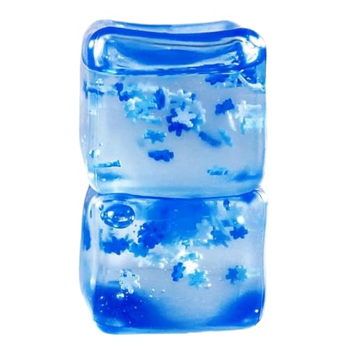 2 Stück Eiswürfel-Zappelspielzeug zum Stressabbau, exquisiter Schneeflocken-Eiswürfel-Stressball, Flexibles tragbares Zappel-Quetschspielzeug für Kinder, Erwachsene, Geschenk, Stressbälle, Zappel 2 Stück Eiswürfel-Zappelspielzeug zum Stressabbau, exquisiter Schneeflocken-Eiswürfel-Stressball, Flexibles tragbares Zappel-Quetschspielzeug für Kinder, Erwachsene, Geschenk, Stressbälle, Zappel von HoveeLuty