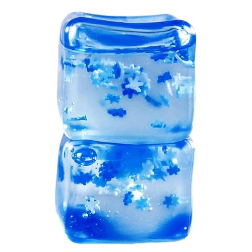 2 Stück Eiswürfel-Zappelspielzeug zum Stressabbau, exquisiter Schneeflocken-Eiswürfel-Stressball, Flexibles tragbares Zappel-Quetschspielzeug für Kinder, Erwachsene, Geschenk, Zappelspielzeug, St von HoveeLuty