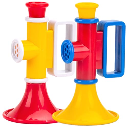 2-teiliges Trompetenspielzeug, ABS-Kunststoff-Trompete für Kinder, Klanglehrmittel, 5 x 3 Zoll, tragbares Trompeteninstrument mit 2 Soundeffekten, pädagogische Musikinstrumente für Jungen und Mäd 2-teiliges Trompetenspielzeug, ABS-Kunststoff-Trompete für Kinder, Klanglehrmittel, 5 x 3 Zoll, tragbares Trompeteninstrument mit 2 Soundeffekten, pädagogische Musikinstrumente für Jungen und Mäd von HoveeLuty