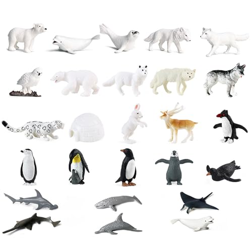 26-teiliges Figurenset mit Meerestieren und arktischen Tieren, realistische Tierfiguren, einschließlich Beluga-Wal, Robbe und mehr, pädagogisches Lernspielzeug, Geburtstagsgeschenkset, Tierspielzeug f 26-teiliges Figurenset mit Meerestieren und arktischen Tieren, realistische Tierfiguren, einschließlich Beluga-Wal, Robbe und mehr, pädagogisches Lernspielzeug, Geburtstagsgeschenkset, Tierspielzeug f von HoveeLuty