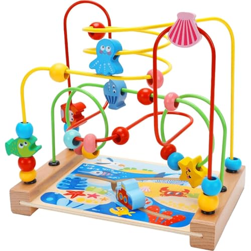 Achterbahn-Spielzeug für Kleinkinder, Perlenlabyrinth-Spielzeug aus natürlichem Holz, räumliches Denken, Achterbahn- für Kleinkinder, klassisches Bausteinspielzeug zur Hand-Auge-Koordinat Achterbahn-Spielzeug für Kleinkinder, Perlenlabyrinth-Spielzeug aus natürlichem Holz, räumliches Denken, Achterbahn- für Kleinkinder, klassisches Bausteinspielzeug zur Hand-Auge-Koordinat von HoveeLuty