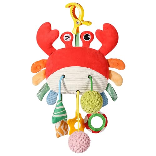 Autositz-Spielzeug, Baby-Plüsch-Spiral-Hängespielzeug für Kinderwagen, Kinderbett, Stubenwagen, Autositz-Mobile mit Spieluhr – Krabbenform, Autositz-Spielzeug, Autositz-Spielzeug für Babys 0–6 Monate, Autositz-Spielzeug, Baby-Plüsch-Spiral-Hängespielzeug für Kinderwagen, Kinderbett, Stubenwagen, Autositz-Mobile mit Spieluhr – Krabbenform, Autositz-Spielzeug, Autositz-Spielzeug für Babys 0–6 Monate, von HoveeLuty