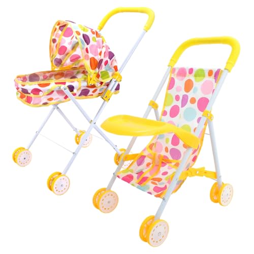 Babypuppen-Zubehör, Stabiler und robuster Puppenwagen, Faltbarer Puppenwagen mit Verdeck, Rollenspiel-Spielzeug, Kinderwagen, Geschenke für Kinder, Stil 2, Kinderwagen für Puppen Babypuppen-Zubehör, Stabiler und robuster Puppenwagen, Faltbarer Puppenwagen mit Verdeck, Rollenspiel-Spielzeug, Kinderwagen, Geschenke für Kinder, Stil 2, Kinderwagen für Puppen von HoveeLuty