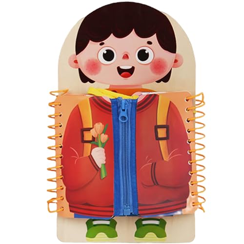 Bretter zum Anziehen lernen, pädagogische Übung zum Schuhbinden für Kinder, Lernen Knöpfen, Schnallen, Reißverschlüssen, Druckknöpfen, mehrschichtiges Montessori-Spielzeug für Vorschulkinder Bretter zum Anziehen lernen, pädagogische Übung zum Schuhbinden für Kinder, Lernen Knöpfen, Schnallen, Reißverschlüssen, Druckknöpfen, mehrschichtiges Montessori-Spielzeug für Vorschulkinder von HoveeLuty