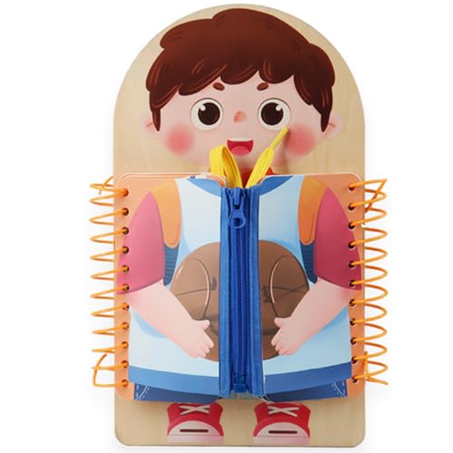 Bretter zum Anziehen lernen, pädagogische Übung zum Schuhebinden für Kinder, Lernen Knöpfen, Schnallen, Reißverschlüssen, Druckknöpfen, mehrschichtiges Montessori-Spielzeug für Vorschulkinder Bretter zum Anziehen lernen, pädagogische Übung zum Schuhebinden für Kinder, Lernen Knöpfen, Schnallen, Reißverschlüssen, Druckknöpfen, mehrschichtiges Montessori-Spielzeug für Vorschulkinder von HoveeLuty