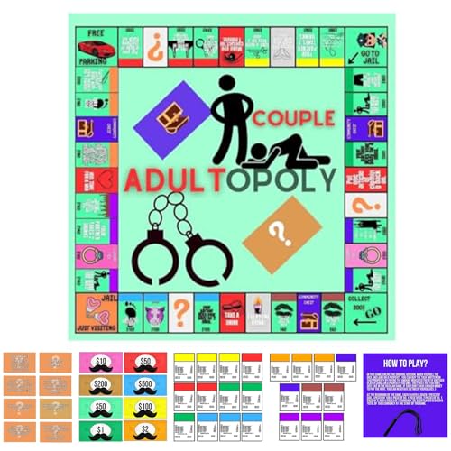 Couple Games For Date Paper Funny Adult Couples Night Board Games with Dares 2 Player Dating Bonding Couples Card Game for Night Clubs, Anniversary, Valentines Couples Board Games Adult Games for G Couple Games For Date Paper Funny Adult Couples Night Board Games with Dares 2 Player Dating Bonding Couples Card Game for Night Clubs, Anniversary, Valentines Couples Board Games Adult Games for G von HoveeLuty
