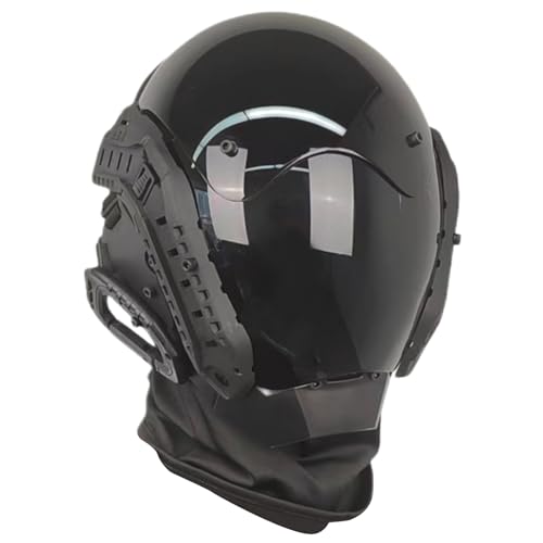 Cyber-Punk-Maske, Cyber-Punk-Helm mit mitgelieferter Maske, futuristische, Gothic-, Cosplay- für Erwachsene, Halloween-Party, Coolplay-Geschenke, Ma von HoveeLuty