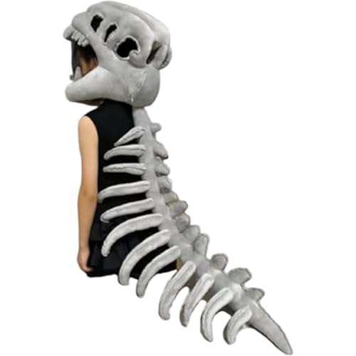 Dinosauriermaske, Realistische Plüsch-Tierschädelmaske, Dinosaurier-Themenschädel, Cosplay-Requisiten, 3D-Skelett-Design Für Halloween-Party, L Skelettkostüm, Dinosaurierkostüm, Tierschädelmaske von HoveeLuty