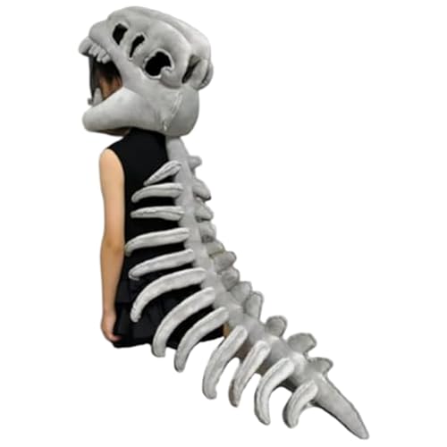 Dinosauriermaske, Realistische Plüsch-Tierschädelmaske, Dinosaurier-Totenkopf-Cosplay-Requisiten, 3D-Skelett-Design Für Halloween-Party, Skelettkostüm, Dinosaurierkostüm, Tierschädelmaske, Hallow von HoveeLuty