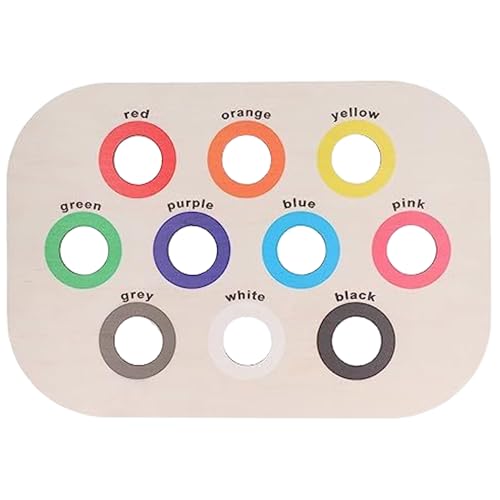 Farbsortierspielzeug, 27, 9 x 17, 8 cm großes Sensoriktablett aus Holz mit 10 Farblöchern, unterhaltsames pädagogisches Sensoriksortierspielzeug für Kleinkinder von 3–5 Jahren, Alzheimer, Demenz-Se Farbsortierspielzeug, 27, 9 x 17, 8 cm großes Sensoriktablett aus Holz mit 10 Farblöchern, unterhaltsames pädagogisches Sensoriksortierspielzeug für Kleinkinder von 3–5 Jahren, Alzheimer, Demenz-Se von HoveeLuty