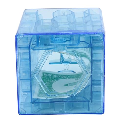 Geld-Labyrinth-Box für Bargeld, lustige Labyrinth-Spardose, blau, durchscheinend, Spardose für Bargeld, Geschenk, Spardose, Spielspielzeug für Kinder und Erwachsene, Geschenke, Geldgeschenkbox, Spardo Geld-Labyrinth-Box für Bargeld, lustige Labyrinth-Spardose, blau, durchscheinend, Spardose für Bargeld, Geschenk, Spardose, Spielspielzeug für Kinder und Erwachsene, Geschenke, Geldgeschenkbox, Spardo von HoveeLuty