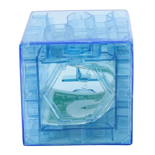 Geld-Labyrinth-Box für Bargeld, lustige Labyrinth-Spardose, blau, durchscheinend, Spardose für Bargeld, Geschenk, Spielspielzeug für Kinder und Erwachsene, Geschenke, Geld-Labyrinth-Box für Bargeld, lustige Labyrinth-Spardose, blau, durchscheinend, Spardose für Bargeld, Geschenk, Spielspielzeug für Kinder und Erwachsene, Geschenke, von HoveeLuty