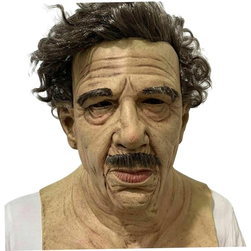 Halloween-Alter-Mann-Maske, Horror-realistische Gesichtsmaske, atmungsaktive weiche Latexmaske für Halloween-Cosplay-Kostüm, Maskerade, Streiche, Stil 1, realistische Maske, Latexmaske, realistis Halloween-Alter-Mann-Maske, Horror-realistische Gesichtsmaske, atmungsaktive weiche Latexmaske für Halloween-Cosplay-Kostüm, Maskerade, Streiche, Stil 1, realistische Maske, Latexmaske, realistis von HoveeLuty