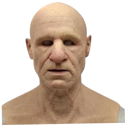 Halloween-Alter-Mann-Maske, Horror-realistische Gesichtsmaske, atmungsaktive weiche Latexmaske für Halloween-Cosplay-Kostüm, Maskerade, Streiche, Stil 2, realistische Maske, Latexmaske, realistis Halloween-Alter-Mann-Maske, Horror-realistische Gesichtsmaske, atmungsaktive weiche Latexmaske für Halloween-Cosplay-Kostüm, Maskerade, Streiche, Stil 2, realistische Maske, Latexmaske, realistis von HoveeLuty
