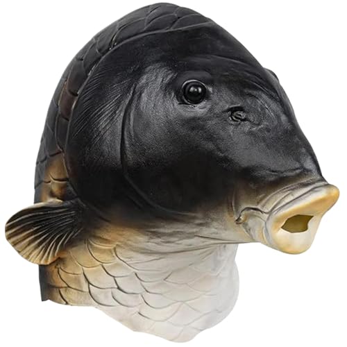 Halloween-Maske, gruselige Fisch-Latexmaske, 30 x 30 x 34 cm, Tier-Vollkopfmaske, realistische Einheitsgröße, Horrormaske für Erwachsene mit Belüftungslöchern, Cosplay-Requisite für Halloween, Co Halloween-Maske, gruselige Fisch-Latexmaske, 30 x 30 x 34 cm, Tier-Vollkopfmaske, realistische Einheitsgröße, Horrormaske für Erwachsene mit Belüftungslöchern, Cosplay-Requisite für Halloween, Co von HoveeLuty