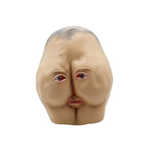 Halloween-Maske für Erwachsene, lustige Vollgesichtsmaske, Arsch-Styling-Maske, Party-Requisiten, Latexmaske, Tanz, Horrorkopf, Dutt, Party-Dekoration, lustig, 1 Stück, weiche Arsch-, lebend Halloween-Maske für Erwachsene, lustige Vollgesichtsmaske, Arsch-Styling-Maske, Party-Requisiten, Latexmaske, Tanz, Horrorkopf, Dutt, Party-Dekoration, lustig, 1 Stück, weiche Arsch-, lebend von HoveeLuty