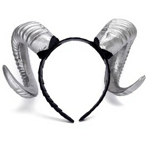 Hörner-Stirnband, silberfarben, Gothic, Ziegenhörner, Stirnband, Dämonen-Halloween-Kostüme für Halloween, Cosplay, Party, Karneval, Horn-, Kostüme, Ziegenhörner, Stirnban Hörner-Stirnband, silberfarben, Gothic, Ziegenhörner, Stirnband, Dämonen-Halloween-Kostüme für Halloween, Cosplay, Party, Karneval, Horn-, Kostüme, Ziegenhörner, Stirnban von HoveeLuty