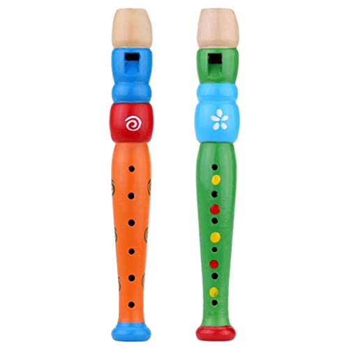 Holzflöte für Kinder, Musikinstrument, leicht, frühpädagogisches Flötenspielzeug, zufällige Farbe, Kindermusikinstrument, Flöte, Musikinstrument, Holzflötenspielzeug von HoveeLuty