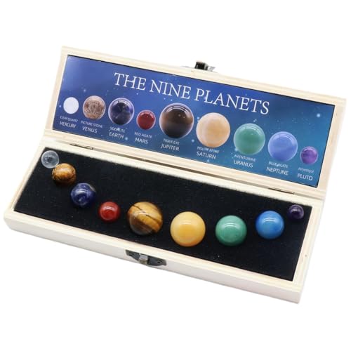 HoveeLuty 1 Set Sonnensystem für Kinder mit 9 Planeten, lebensechte lustige Planeten für Kinder, Sonnensystem mit Aufbewahrungsbox, Naturerz, Planetenspielzeug, pädagogisches für, Gesch HoveeLuty 1 Set Sonnensystem für Kinder mit 9 Planeten, lebensechte lustige Planeten für Kinder, Sonnensystem mit Aufbewahrungsbox, Naturerz, Planetenspielzeug, pädagogisches für, Gesch von HoveeLuty