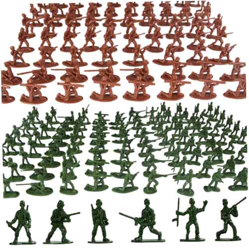 HoveeLuty 200 Stück Soldaten aus Kunststoff, 12 Modelle, gemischte Spielzeugsoldaten, fantasievolles Spielen, Soldaten-Actionfiguren für Kinder ab 3 Jahren, Actionfiguren, von HoveeLuty