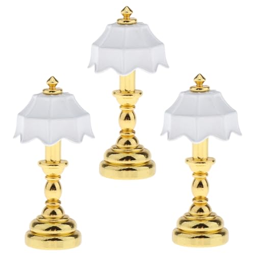 HoveeLuty 3-teiliges Puppenhaus-Lampenmodell aus Metall, 4, 1 cm, Miniaturlampe im Maßstab 1:12, Puppenhauszubehör, Vintage-Dekor für Zuhause, Puppenhaus, Kinderzimmer, Miniatur-Dinge, Puppenhau HoveeLuty 3-teiliges Puppenhaus-Lampenmodell aus Metall, 4, 1 cm, Miniaturlampe im Maßstab 1:12, Puppenhauszubehör, Vintage-Dekor für Zuhause, Puppenhaus, Kinderzimmer, Miniatur-Dinge, Puppenhau von HoveeLuty