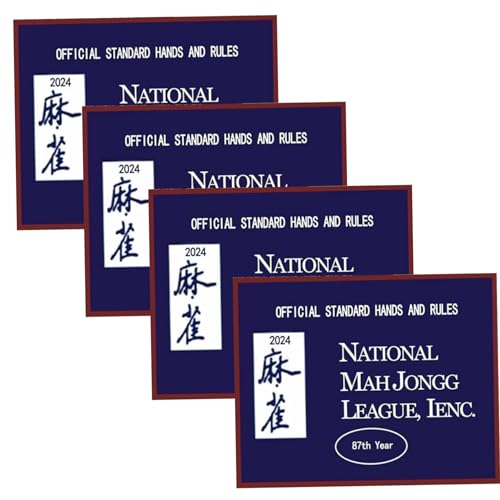 HoveeLuty 4 Mahjong-Karten, 2024 offizielle Mahjong-Karten, Großdruck, Mah-Jong-, Tischspiel-Punktekarten für offizielle Standardhände und -Regeln, 2024 -, Gro von HoveeLuty