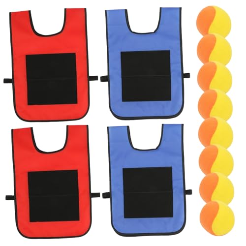 HoveeLuty 4er-Set Völkerballbälle mit 8 Sportbällen und 4 Klebebällen, Ballspiele mit Gurt, interaktives Wurfzielspiel, Klebebälle für Kinder zum Spielen im Freien HoveeLuty 4er-Set Völkerballbälle mit 8 Sportbällen und 4 Klebebällen, Ballspiele mit Gurt, interaktives Wurfzielspiel, Klebebälle für Kinder zum Spielen im Freien von HoveeLuty